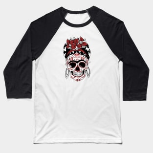 Frida Sugar Skull Baseball T-Shirt